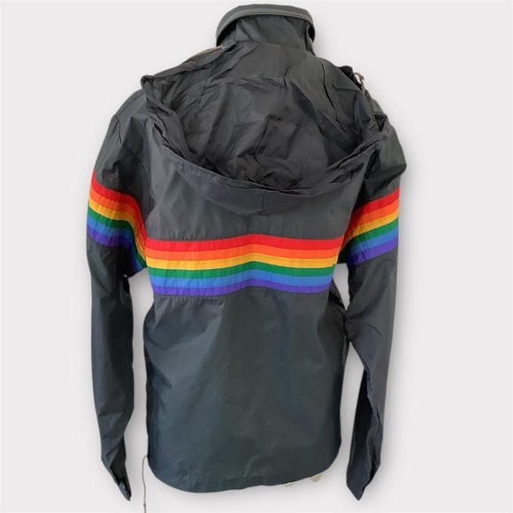 Vintage OP Windbreaker with Rainbow Stripes - Picture 3 of 6